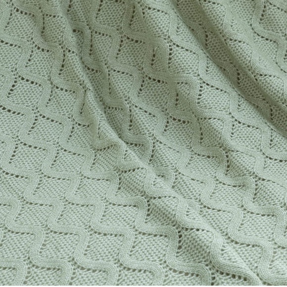 NEW Amélie Home Lightweight Wave Pattern Knit Throw Blanket Cozy Soft Warm 50x60 - Picture 11 of 12